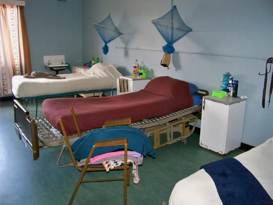 Comfortable resident bedroom with modern amenities