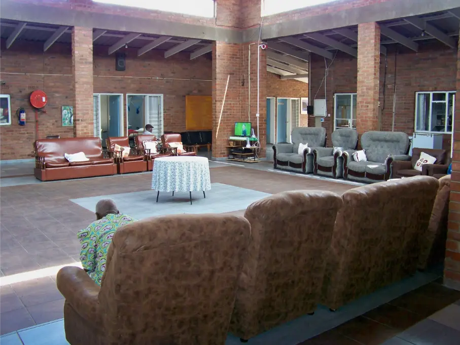 Spacious lounge area for resident activities